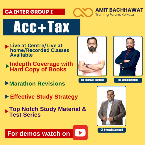 CA INTER Group-I Acc+ Tax