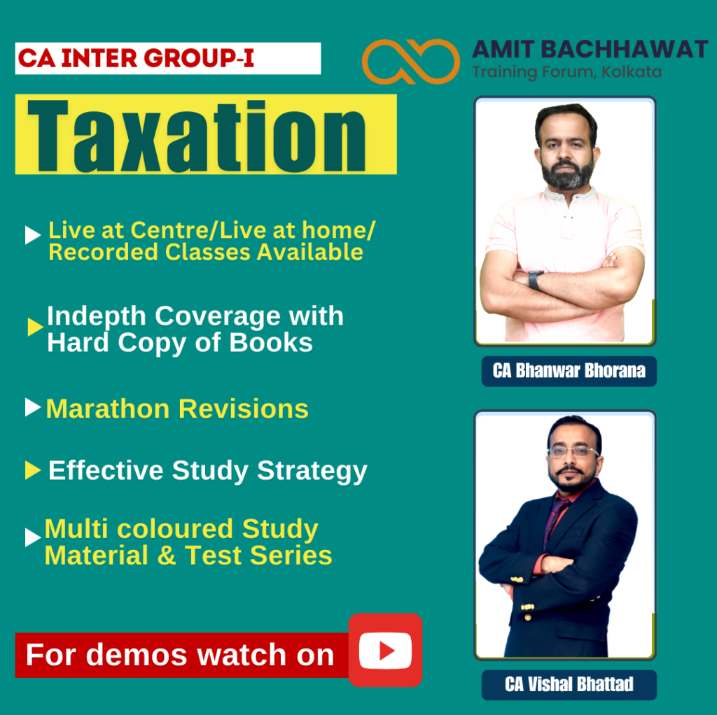 CA INTER Group- I Taxation