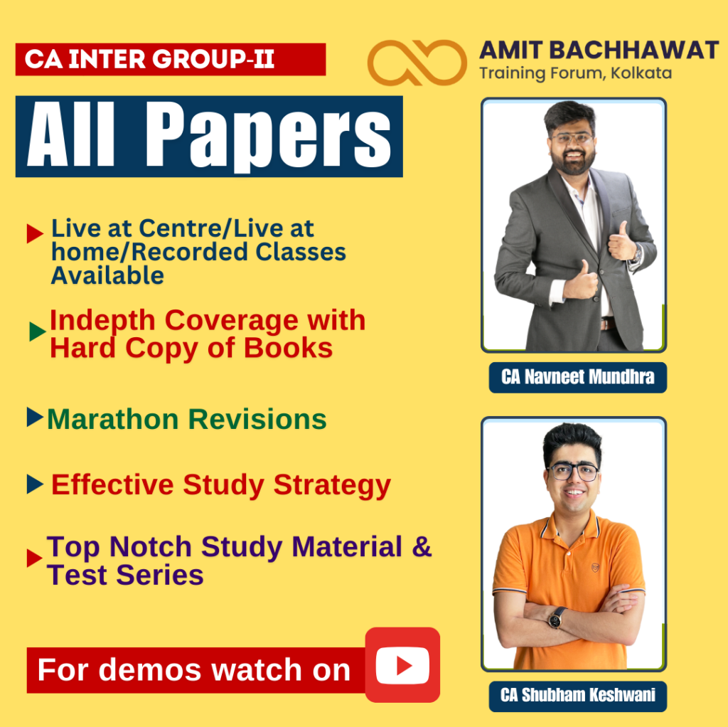 CA INTER Group- I & II all papers