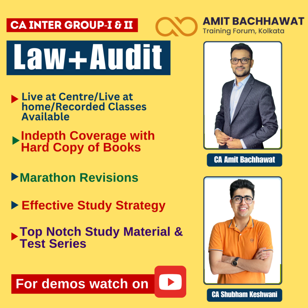 CA INTER Group-I & II Law + Audit