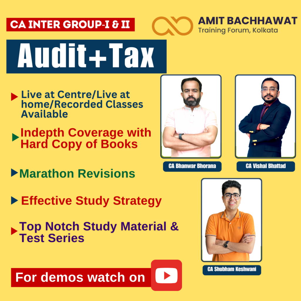 CA INTER Group- I & II Audit + Tax
