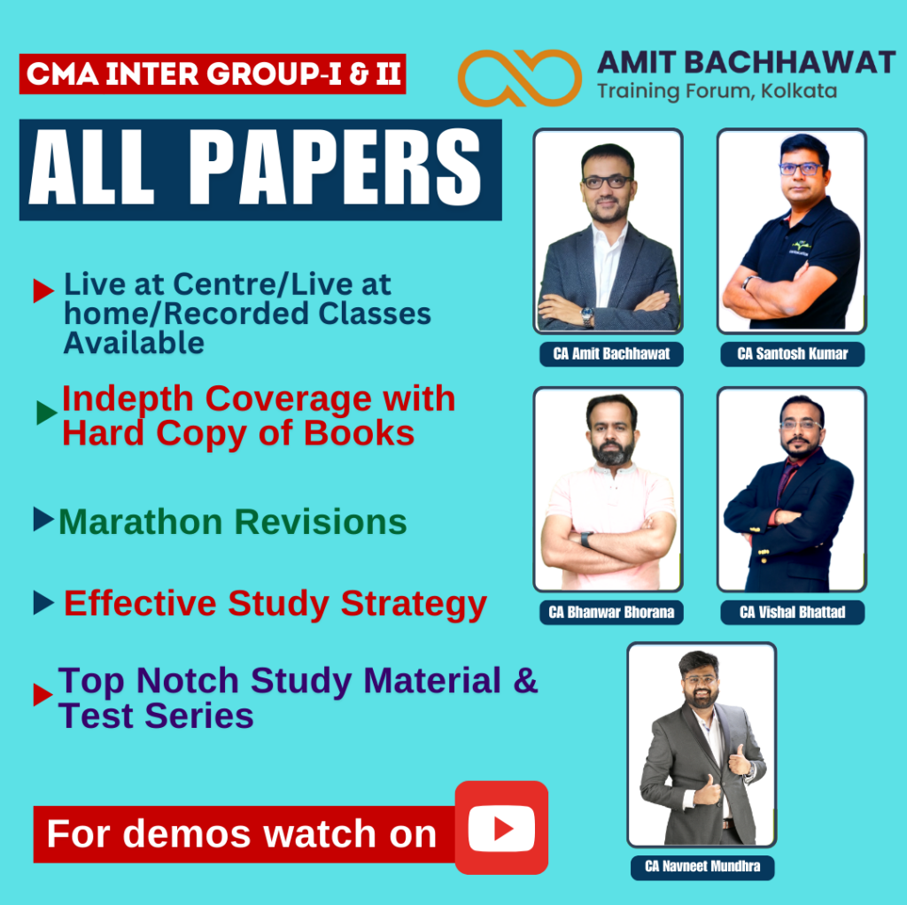 CMA INTER Group- I & II all papers