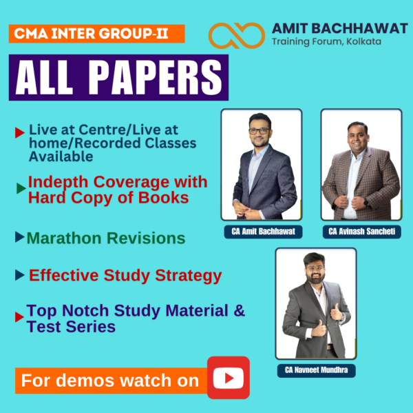 CMA INTER Group- II all papers