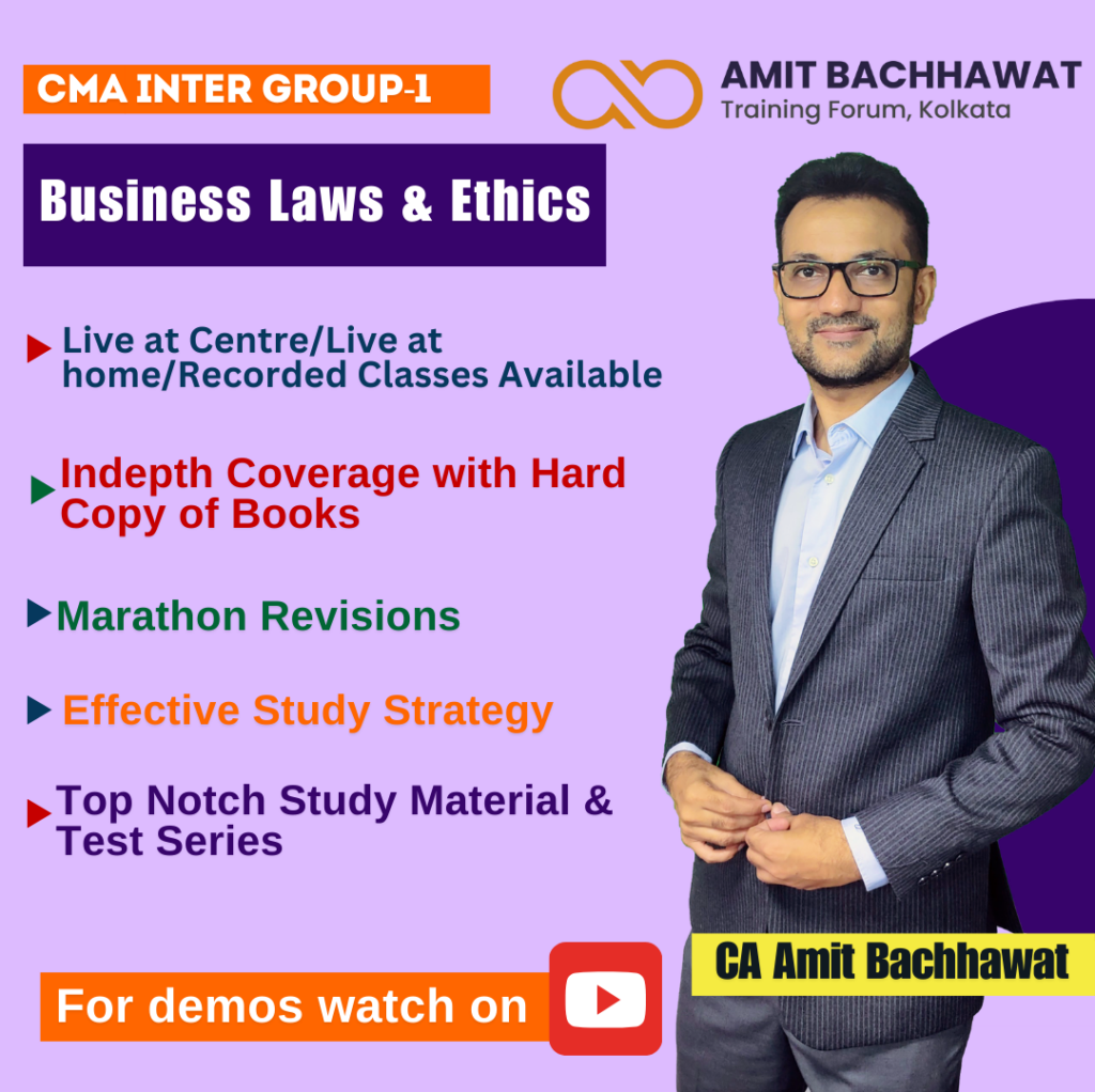 CMA INTER Group- I Business Laws & Ethics