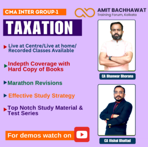 CMA INTER Group- I Taxation