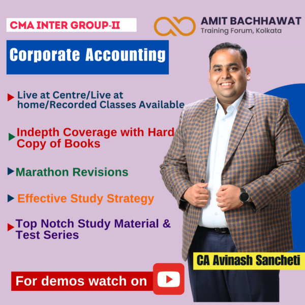 CMA INTER Group- II Corporate Accounting