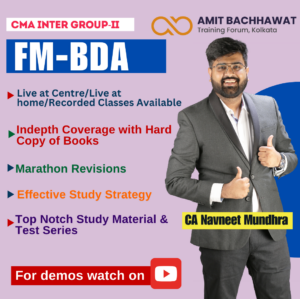 CMA INTER Group- II FM-BDA