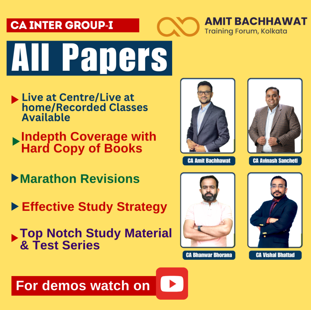 CA INTER Group-I all papers