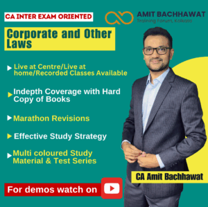 CA INTER Exam Oriented Coporate and other Laws
